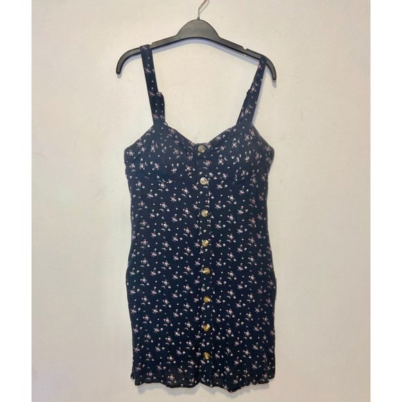 Blue Floral Sun Mini Dress - Picture 3 of 3